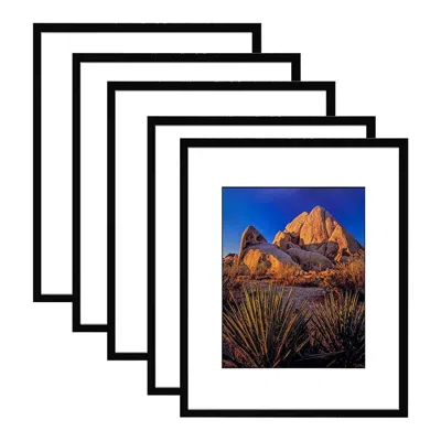 Breebe Picture Frame Pvc Black 18.3" W X 3.1" D X 21.3" H Wall Mount Display Pack Of 5 In Multi