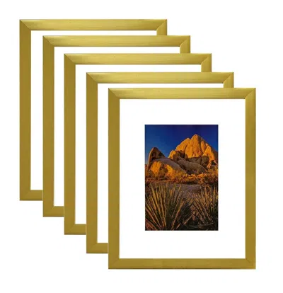 Breebe Picture Frame Pvc Gold 10.2" W X 3.1" D X 12.2" H Wall Mount Display Pack Of 5