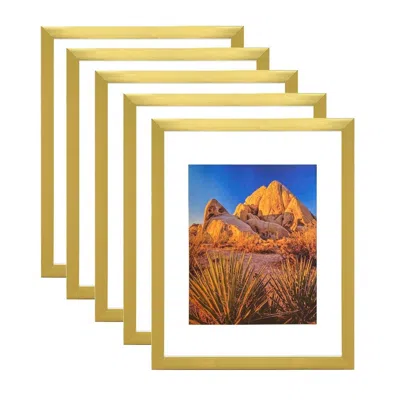 Breebe Picture Frame Pvc Gold 13.4" W X 3.1" D X 16.4" H Wall Mount Display Pack Of 5 In Multi