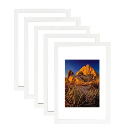 Breebe Picture Frame Pvc White 10.2" W X 3.1" D X 14.7" H Wall Mount Display Pack Of 5 In Multi