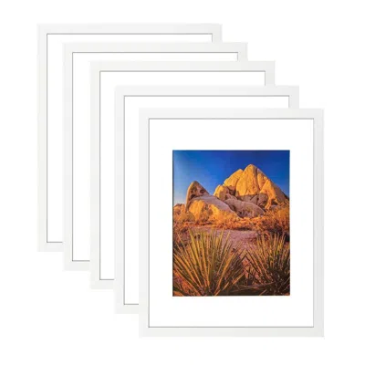 Breebe Picture Frame Pvc White 13.4" W X 3.1" D X 16.4" H Wall Mount Display Pack Of 5