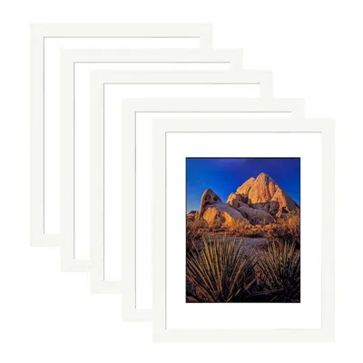 Breebe Picture Frame Pvc White 18.3" W X 3.1" D X 21.3" H Wall Mount Display Pack Of 5 In Multi