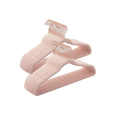 Breebe Pink Velvet Hangers 50 Pack For Coat