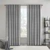 Breebe Plaid Rod Pocket And Back Tab Curtain Panel With Fleece Lining Grey 50x95' In Multi