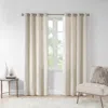 Breebe Plaid Rod Pocket And Back Tab Curtain Panel With Fleece Lining Natural 50x84' In Neutral