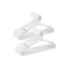 Breebe Plastic Hangers With Wide Shoulder Notches Pack Of 50 In White