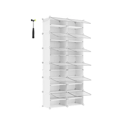 Breebe Plastic Shoe Rack With 12 Cubes Cloud White