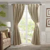 Breebe Pleat Curtain Panel With Tieback (single) Champagne 52x84' In Gold
