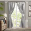 Breebe Pleat Curtain Panel With Tieback (single) Silver 52x84' In Gray