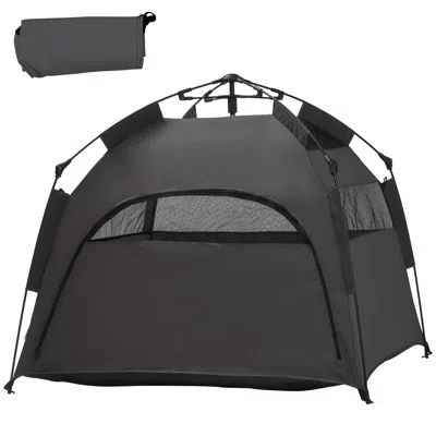 Breebe Pop Up Dog Tent For Extra Large And Large Dogs With Carry Bag In Grey