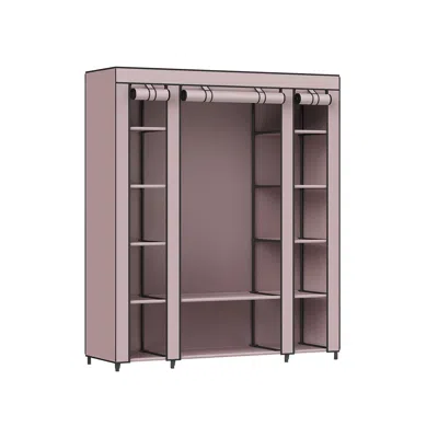Breebe Portable Closet With 12 Compartment Dusty Pink