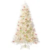 Breebe Pre-lit Artificial Christmas Tree With Snow Flocked Branch Tips In White