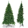 Breebe Pre-lit Artificial Half National Christmas Tree With 8 Flash Modes In Green