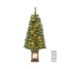 Breebe Pre-lit Potted Christmas Tree Pine Needles In Green