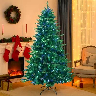 Breebe Pre-lit Artificial Christmas Tree With App-controlled Led Lights In Green