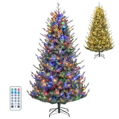 Breebe Pre-lit Artificial Christmas Tree With Multicolored Led Lights