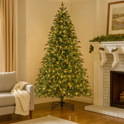 Breebe Pre-lit Christmas Tree With Pine Cones And Warm White Lighting In Multi