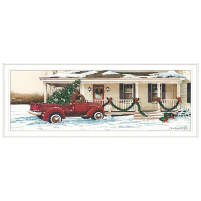 Breebe Preparing For Christmas White Framed Wall Art By John Rossini In Multi