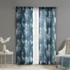 Breebe Printed Floral Rod Pocket And Back Tab Voile Sheer Curtain In Green