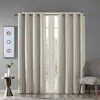 Breebe Printed Heathered Blackout Grommet Top Curtain Panel(only 1 Pc Panel) In Neutral
