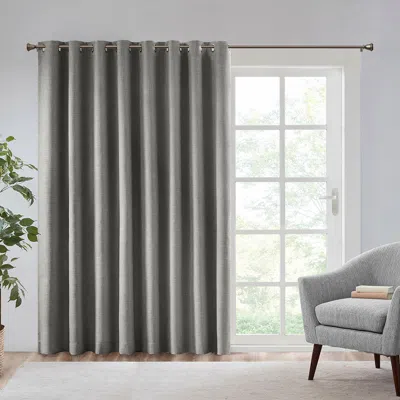 Breebe Printed Heathered Blackout Window Patio Panel In Gray