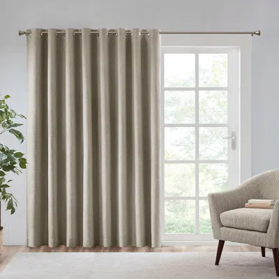 Breebe Printed Heathered Blackout Window Patio Panel In Neutral