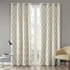 Breebe Printed Ikat Blackout Curtain Panel(only 1 Pc Panel) In Neutral