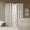 Breebe Printed Jacquard Grommet Top Total Blackout Curtain Panel(only 1 Pc Panel) In Neutral