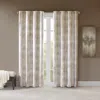 Breebe Printed Jacquard Grommet Top Total Blackout Curtain Panel(only 1 Pc Panel) In Neutral