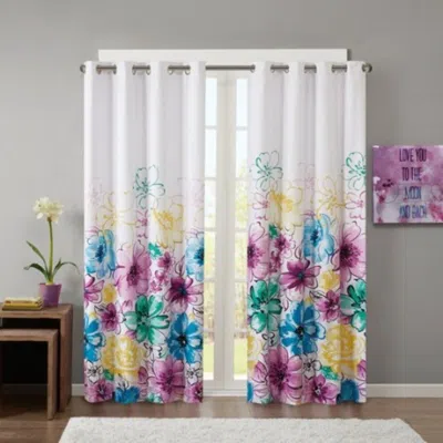 Breebe Printed Total Blackout Curtain Panel(only 1 Window Panel) In Multi