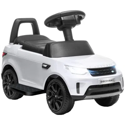 Breebe Qaba Land Rover Licensed 6v Ride On Push Car, 2 In 1 Sliding Car, Battery Powered Electric Car For K In White
