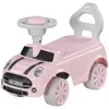 Breebe Qaba Toddler Ride On Toy, Foot To Floor Sliding Car With Horn, Working Steering Wheel & No Tip Anti- In Pink
