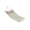 Breebe Quilted Hammock With Curved Bamboo Spreaders In Gray
