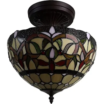 Breebe Red And White Unique Statement Two Light Glass Dimmable Chandelier With Red And White Shades In Multi