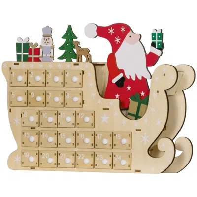 Breebe Reusable Wooden Advent Calendar For Christmas Countdown In Multi