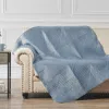 Breebe Riviera Velvet Spa Blue Throw