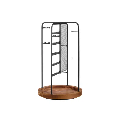 Breebe Rotating Jewellery Stand With A Bottom Tray Ink Black