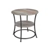 Breebe Round End Table With 2 Shelves