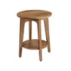 Breebe Round End Table With Shelf
