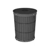 Breebe Round Laundry Hamper With Lid In Black