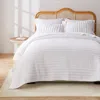 Breebe Ruffled White Quilt Set In Multi