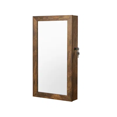 Breebe Rustic Brown Wall-mounted Jewelry Organizer