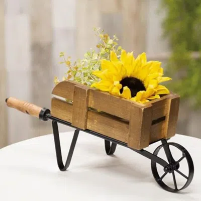 Breebe Rustic Vintage Wheelbarrow Decor