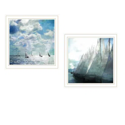 Breebe Sail Away 2-piece White Framed Wall Art By Bluebird Barn