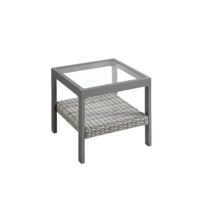 Breebe Sencillo Collection - Glass Table In Gray