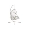 Breebe Sencillo Collection -outdoor Steel Egg Chair, Bone Color In White