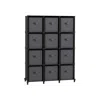 Breebe Set Of 12-cube Organizer Ink Black And Dove Gray
