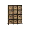 Breebe Set Of 12-cube Organizer Rustic Brown