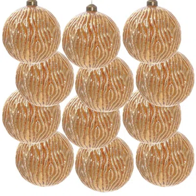 Breebe Set Of 12 Glass Christmas Ball Ornaments 3 In Hanging Tree Holiday Party Decor