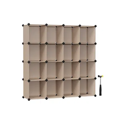 Breebe Set Of 16 Cube Storage Organizer Camel Brown